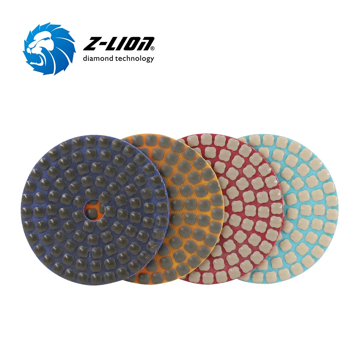 ZL-123P 4 Step 3inch Flexible Diamond Polishing Pads for Granite Marble Quartz Polishing
