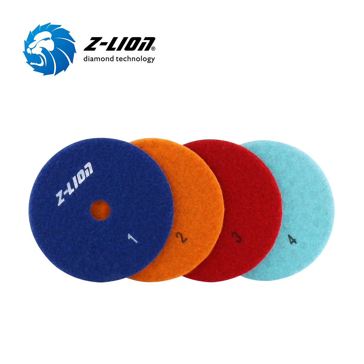 ZL-123P 4 Step 3inch Flexible Diamond Polishing Pads for Granite Marble Quartz Polishing