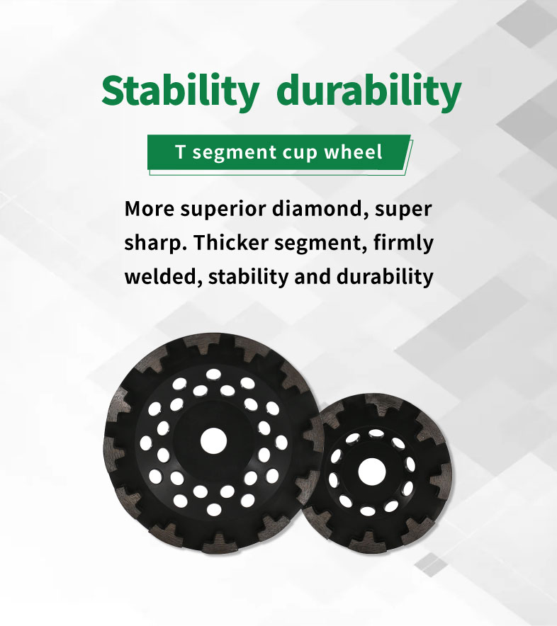 abrasive cup grinding wheel | ZL-33 T segment abrasive cup grinding wheel for concrete floor