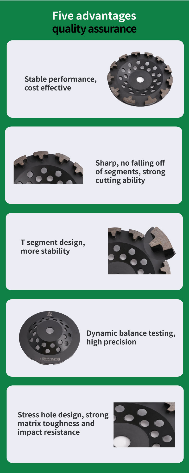 advantages of ZL-33 T segment abrasive cup grinding wheel for concrete floor