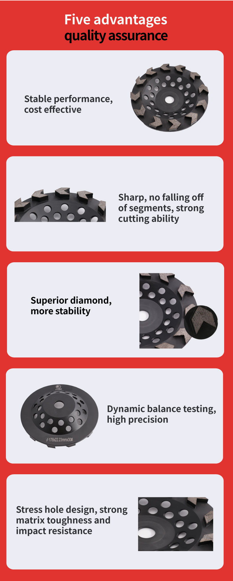 advantages of ZL-57 Arrow Segment Cup Wheels For Concrete Floor Grinding